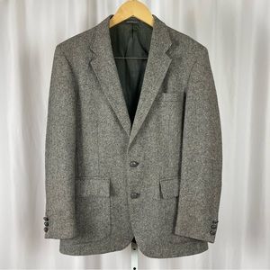 Classic Gray Herringbone Blazer